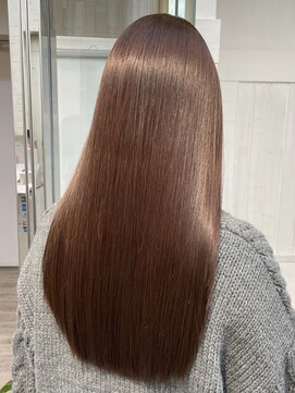 ナンバー リコ 名駅 ジャム 名古屋(N° rico JAM) 酸性ストレート　ナチュラルブラウン　伸ばしかけロング