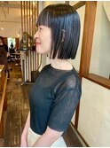 【ストレートパーマ】ぷつっとスクエアボブ