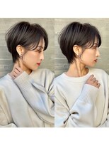 ロンドプロフィール 浦和(Lond profil) 大人可愛い20代30代40代黒髪前下がりショートボブ丸みショート◎