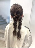 フェミニンロングウェーブミディアム着物ヘア成人式卒業式吉祥寺