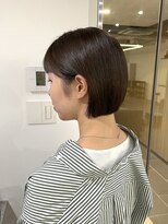 ノウハウ キョウト(KNOWHOW kyoto)&nbsp;オリーブグレージュカラー/ミニボブ/切りっぱなしボブ