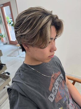 クオルヴィラ 立川北口(QOL villa) メンズバレイヤージュWカラーニュアンスセンターパート