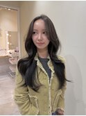 黒髪/クラゲヘアー/オリーブグレー/小顔/ココアベージュ/梅田
