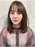 レイヤーカット　ミディアムレイヤー　顔まわりレイヤー　