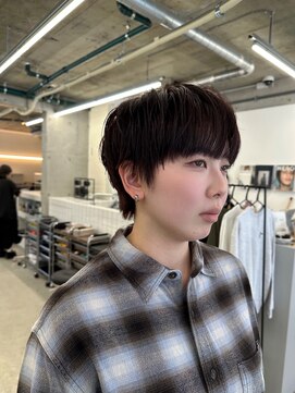 テンション(tension) 大人ショートマッシュワインレッド札幌駅大通駅バスセンター駅