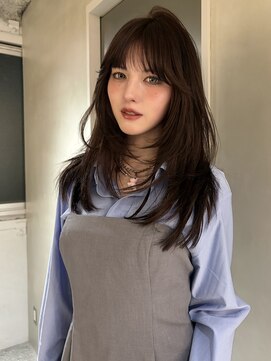 フェブ(fev) 【Fev_kaede】moca beige × layer cut