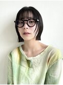 ぱつっとボブ 顔周りレイヤー