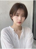 【NOA】大人ナチュラル韓国風丸みショートシースルー