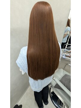 ロウ 札幌(ROW) ヘアカラー/ロングヘア/オレンジ/ピンク/コーラルピンク