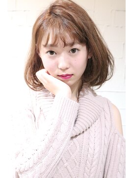 ホラン(HoLan) 【HoLan】内巻きワンカールxミルクベージュxシースルーバング♪