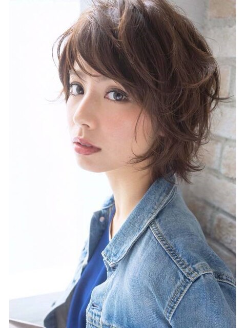 石田ゆり子さん風・クセ毛風ショートボブ・◎30代40代50代60代