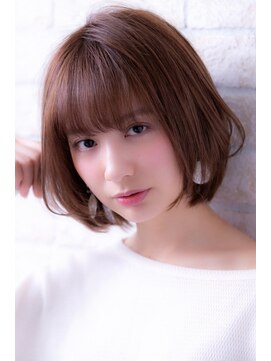 ヘアーアートシフォン 池袋西口店(Hair art chiffon) 3Ｄカラーオリーブアッシュ似合わせカット黒髪エッジショート