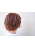 ショートスタイルのオレンジカラー