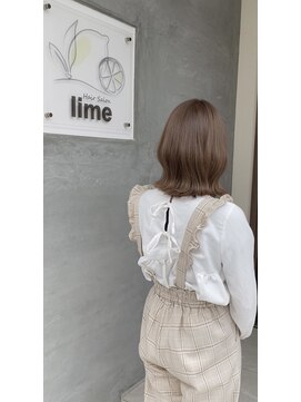 ライム(lime) ミルクティベージュand切りっぱなし