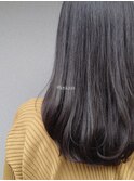 ★黒髪 重ため毛先ワンカール　オージュアトリートメント付き