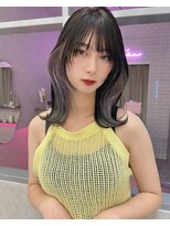 ロンド レア 天神大名店(Lond Le’a)&nbsp;インナーカラー/イヤリングカラー/ミルクティベージュ/ボブ/博多