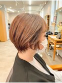 白髪ぼかし×大人ショート