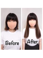 エクステ美容室 セクション 横浜石川町(SECTION)&nbsp;重めぱっつんボブにエクステ