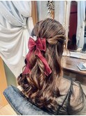 ハーフアップ