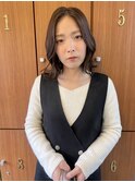 切りっぱなし×グレージュ