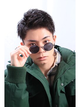 ネイビー(NAVY) サングラスの似合う大人カッチリヘア