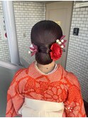 タイトシニヨン シニヨン タイトヘア 袴ヘア 卒業式ヘア