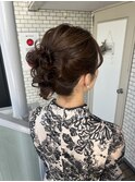 アップスタイル　華やかヘア　お呼ばれヘア　結婚式ヘア