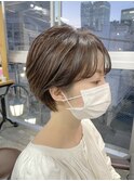 40代50代/白髪ぼかし/柔らか質感ショートボブ