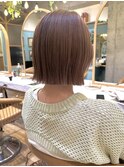 ブリーチハイトーンホワイトグレージュダブルカラーボブ/大宮