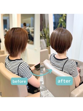 ピエタス ヘアーアンドスパ(PIETAS Hair&Spa) お客さま before after ショートカット