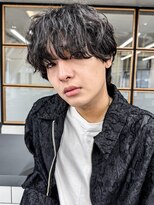"縦落ちツイストスパイラルパーマメンズパーマ波巻きツイスパ "