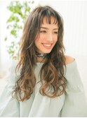 オン眉大人ガーリーレイヤーロングフレンチカジュアルtk大宮