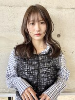 ロマーリ 岡山店(LOMARLIE)&nbsp;韓国レイヤー_グレージュブラウンカラー_波ウェーブ