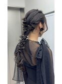 long  hair arrange