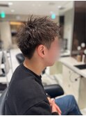 MEN’S HAIR/サーフカール/刈り上げセンターパート/天王寺