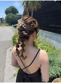 編みおろしヘア
