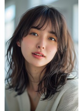 抜け感　レイヤーセミロング【深井】