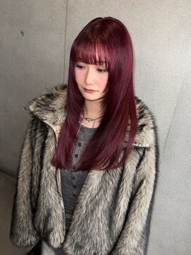 ヴァーディ オモテサンドウ(Vardy omotesando) ブリーチ一回！！　ボルドーラベンダー/レイヤーカット