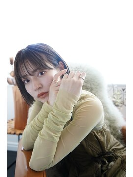 エルフレームバイワンラヴェスト(L'FLAME by one Lovest) ダブルカラー/ミニボブ/ブリーチ切りっぱなし長野駅