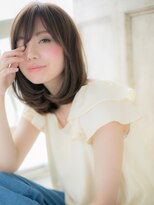 モッズヘア 福岡天神店&nbsp;*mod's天神/斜めバンググレーヘアーハッシュレイヤーボブディb