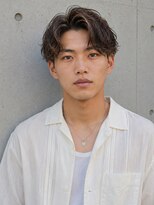 キュー(Cue_) ショートセンターパートツーブロックルーズパーマ