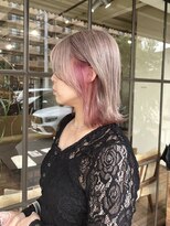 ミラコ(milaco)&nbsp;ミルクティーベージュ　インナーピンク　ブリーチ2回～