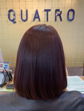 クアトロ グランシュ 川崎店(QUATRO × GranCieux) ★レッドブラウンボブ