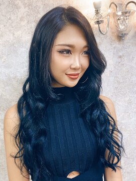 あるじゃんすー さいたま店 ネイビー#シールエクステ#エクステ#イメチェン#耳かけ#大宮