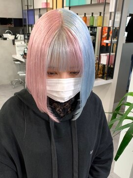 ベレーザ 渋谷(BELEZA) 2987ニュアンスカラーピンクブロンドブルーサファイアバイカラー