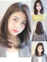 アフロート ルヴア(AFLOAT RUVUA) かきあげ×レイヤーカット/ワンカールパーマ/髪質改善ストレート