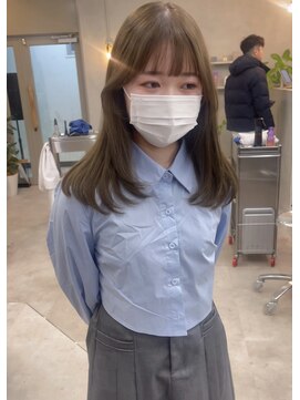 シーン(SCEN) くすみベージュ　顔まわりlayer