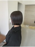 切りっぱなしボブ/エアリーロング/美髪/ピンクブラウン/ボブ