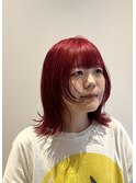 夏に向けてレッドカラーブリーチ