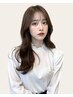 カット+透明感カラー+トリートメント ￥9,000 [顔周り/前髪カット/韓国]